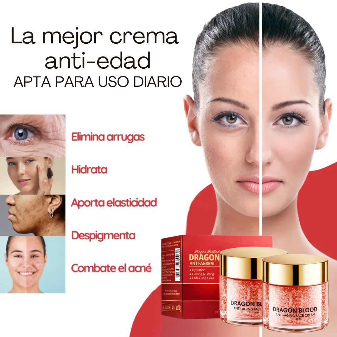 Crema AntiEdad Sangre de Dragón – Reafirma la Piel y Suaviza Arrugas